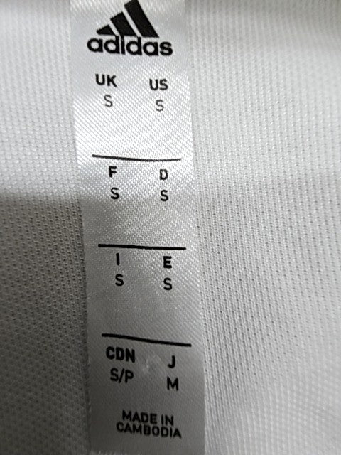 Adidas Men's White Polo Shirt Size S Short Sleeve