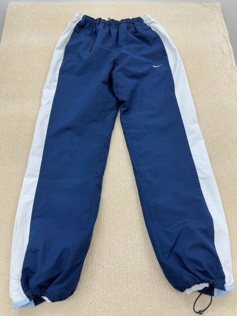 Nike Men's Navy/White Striped Tapered Track Running Pants