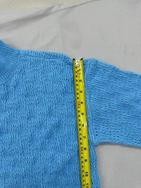 Vila Women's Turtleneck Sweater S Light Blue Balloon Sleeve Knit