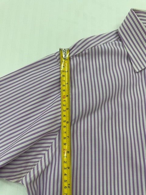Brooks Brothers Men's Purple Striped Slim Fit Dress Shirt 16-35 French Cuff