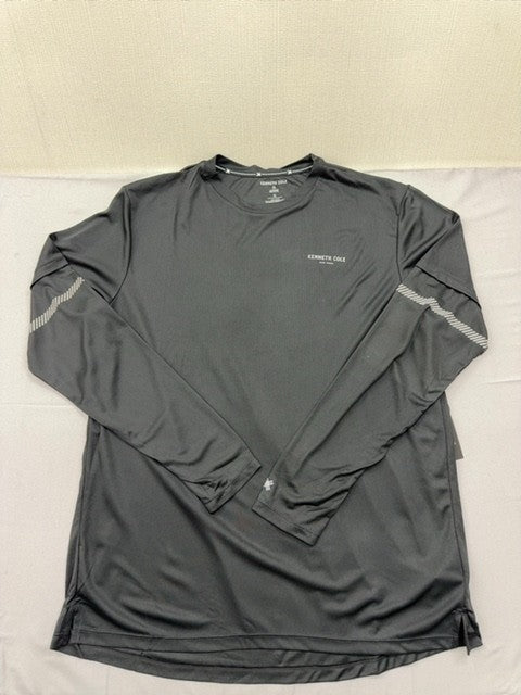Kenneth Cole Men's Gray T-Shirt – Size XL, Long Sleeve