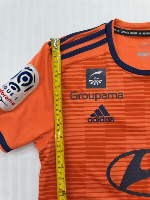 Adidas Men's Olympique Lyonnais Orange Away Jersey S Vintage