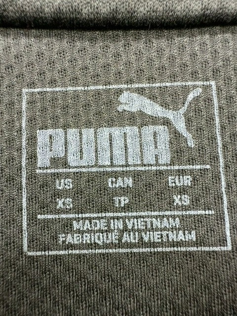 Puma Men's Black Yellow Track Jacket XS Long Sleeve Stand Up Neck