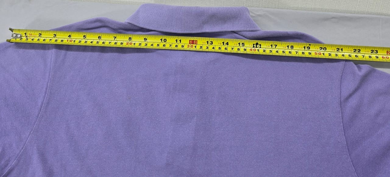 Lacoste Men's Purple Polo Shirt Short Sleeve Size L Cotton Pique