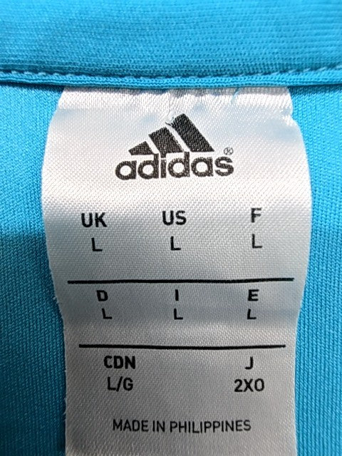 Adidas Men's Blue V-Neck Long Sleeve Jersey Size L Sports Mesh