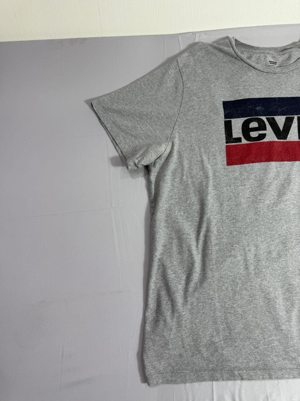 Levi's Men's Gray Graphic Logo T-Shirt Short Sleeve Casual Crew Neck Tee