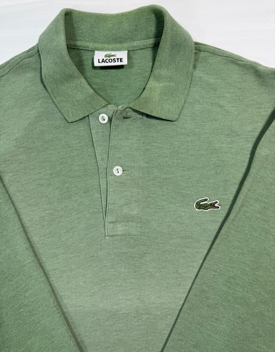 Lacoste Men's Classic Long-Sleeved Pique Polo Shirt In Green - Size S