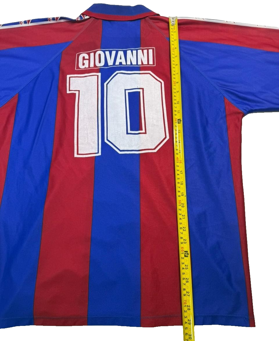 Fc Barcelona Vintage 90S Giovanni #10 Blaugrana Home Jersey Red Blue Striped XL