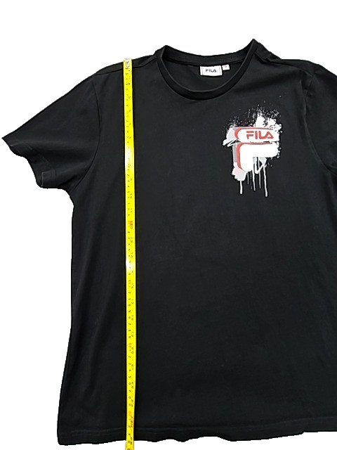 Fila Women's Black Splatter Print T-Shirt Size M FAM0410