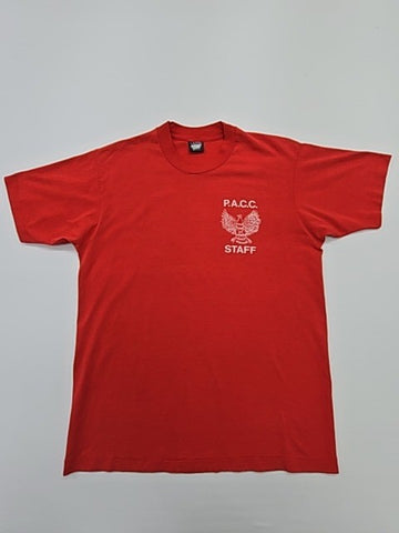 Brew N Stars Men Red Graphic Print T-Shirt Size L Crew Neck
