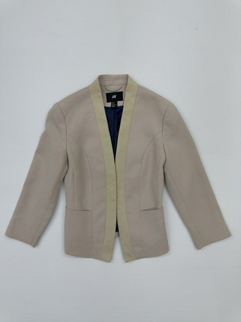 H&M Women Beige Blazer size 4 product image 1