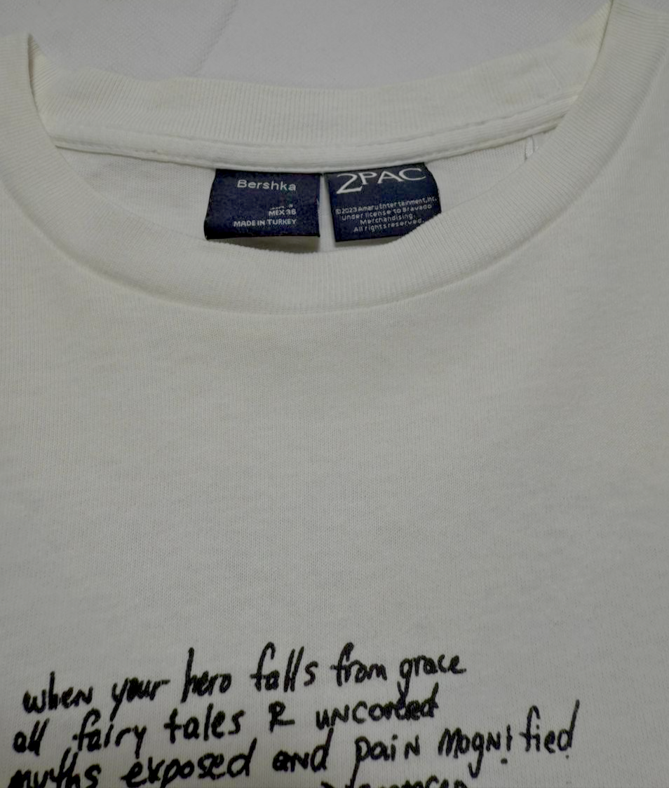 Tupac Shakur Men's T-Shirt | S | White Color