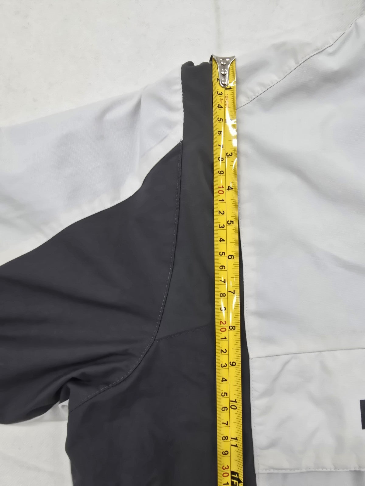 Nike Men's L White/Black Color Block Hooded Windbreaker Zipper