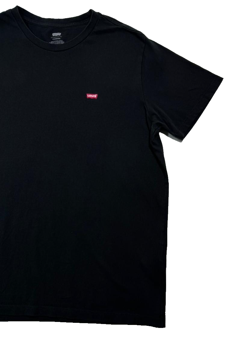 Levi'S Men's Original Logo T-Shirt In Black Cotton - Size L