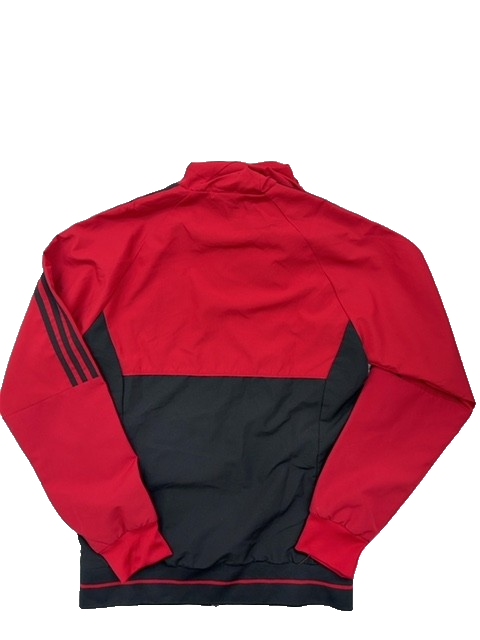Adidas AC Milan Red Black Full Zip Track Jacket Hooded S Men Soccer