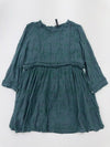t.r.f Girls Teal Eyelet Knee-Length Dress Size L
