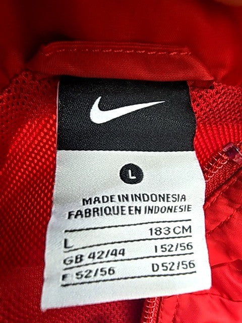Nike Men's Red/Black Hooded Activewear Jacket L Full Zip