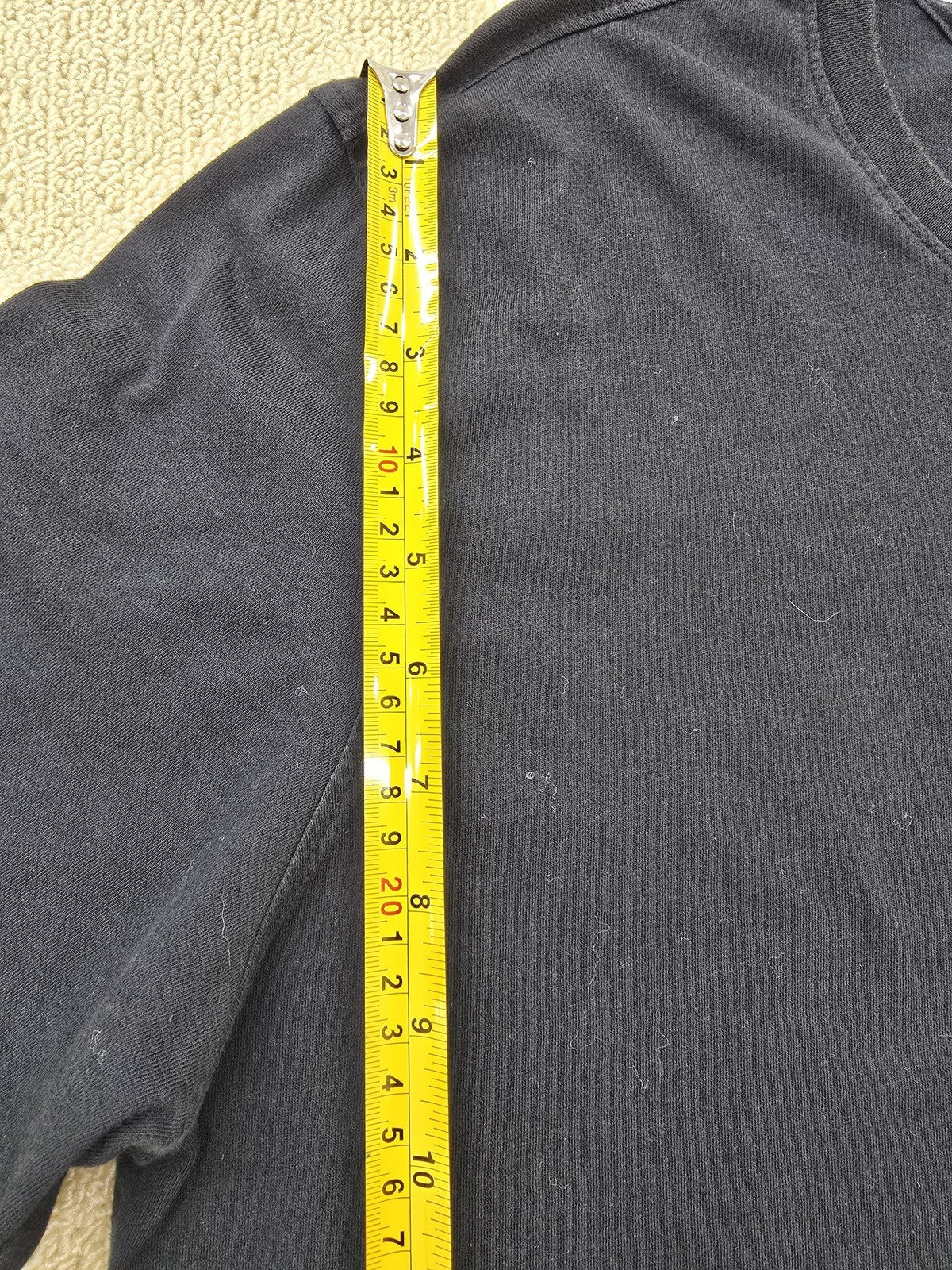 Tommy Jeans Men's Black L Logo Crew Neck Cotton T-Shirt