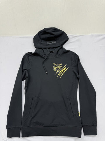 Plein Sport Black Hoodie Men's Size S Logo Print Cotton