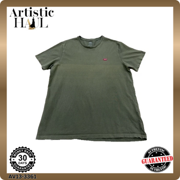Levi's Men's Green Cotton T-Shirt Size L Standard Fit Crewneck