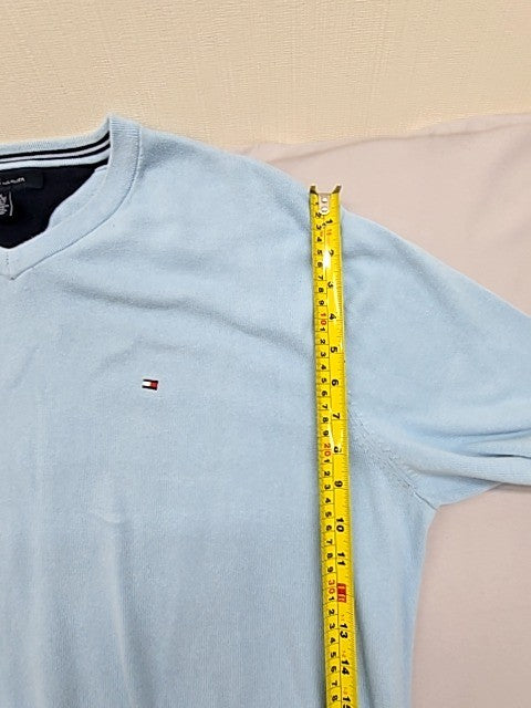 Tommy Hilfiger Men's Light Blue V-Neck Pullover Sweater XL