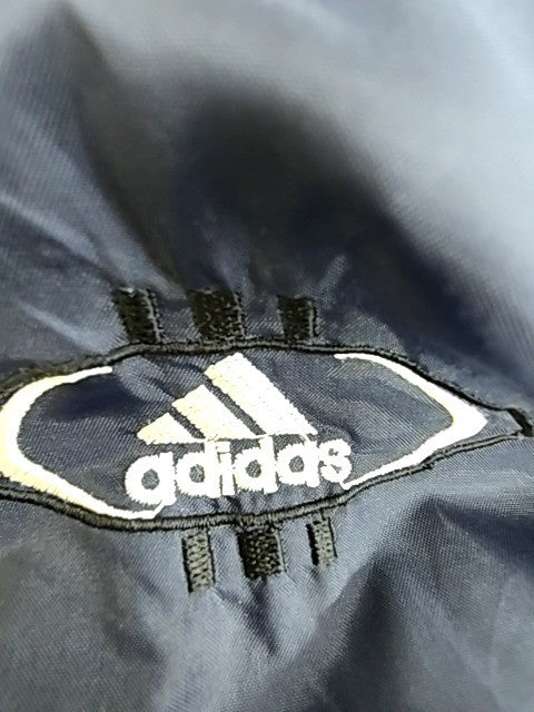 Adidas Unisex XXL Blue/Black Hooded Nylon Jacket