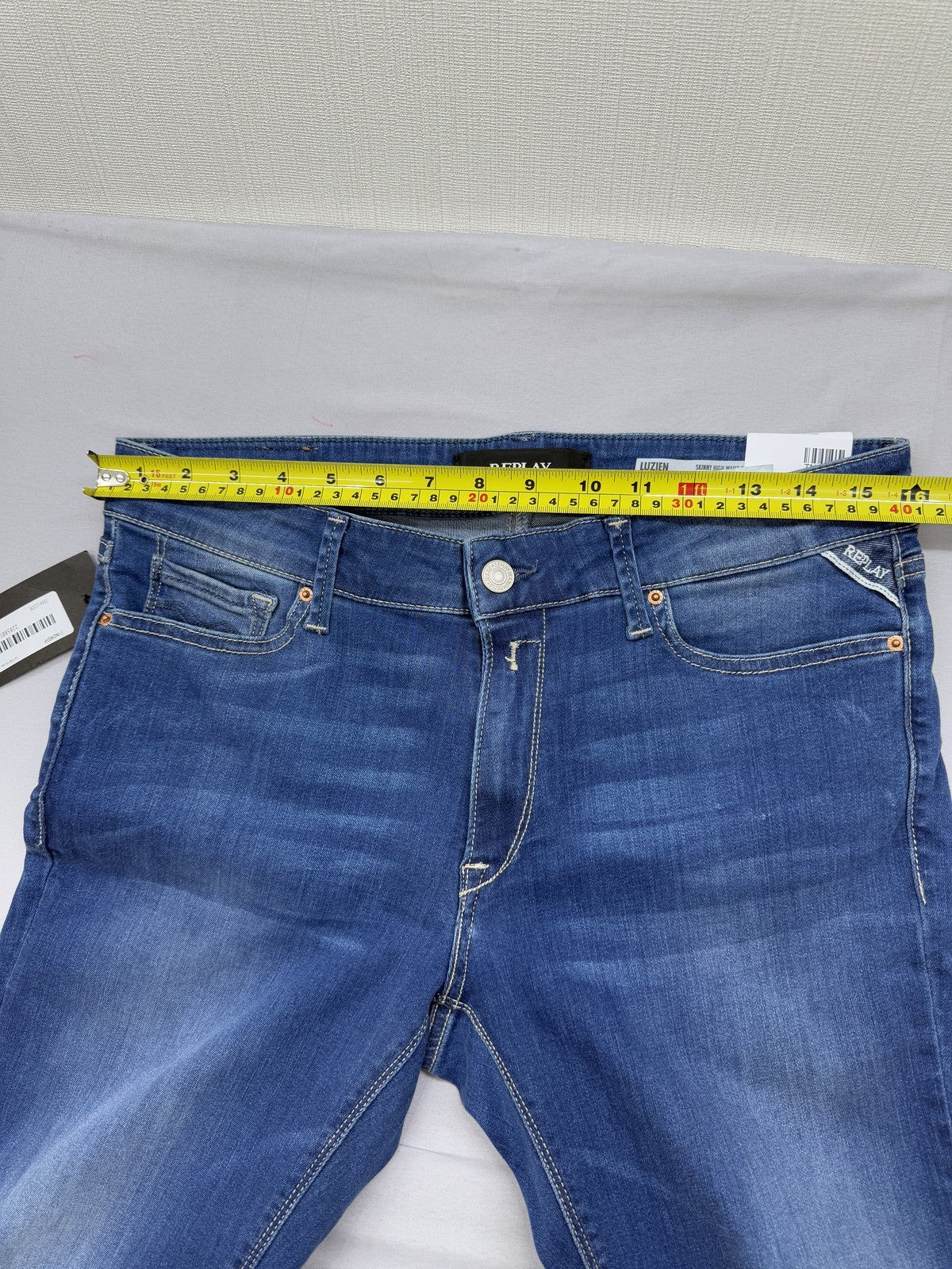 Replay Luz WHW689 Women's High Rise Skinny Jeans 32 Dark Stonewash