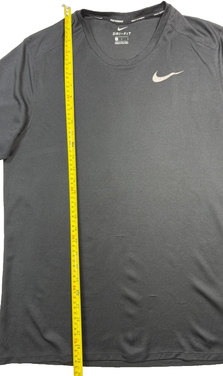 Black Nike Dri-FIT Miler Men's Short-Sleeve Running Top - Size L