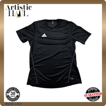 Adidas Climacool Black Jersey Shirt L Short Sleeve Crewneck