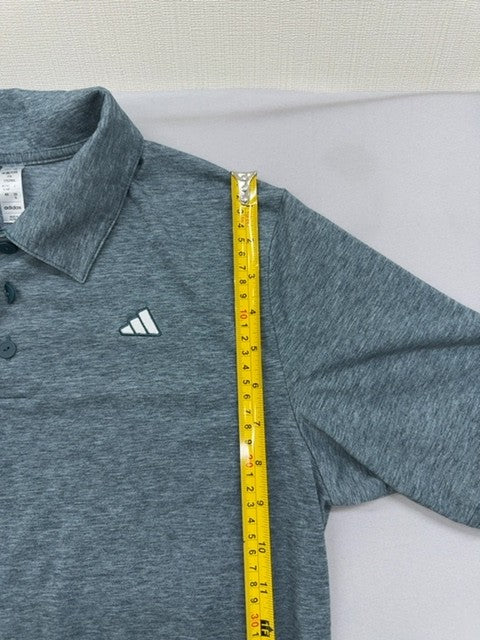 Adidas Men's XL Grey Short Sleeve Polo Button Relax Fit