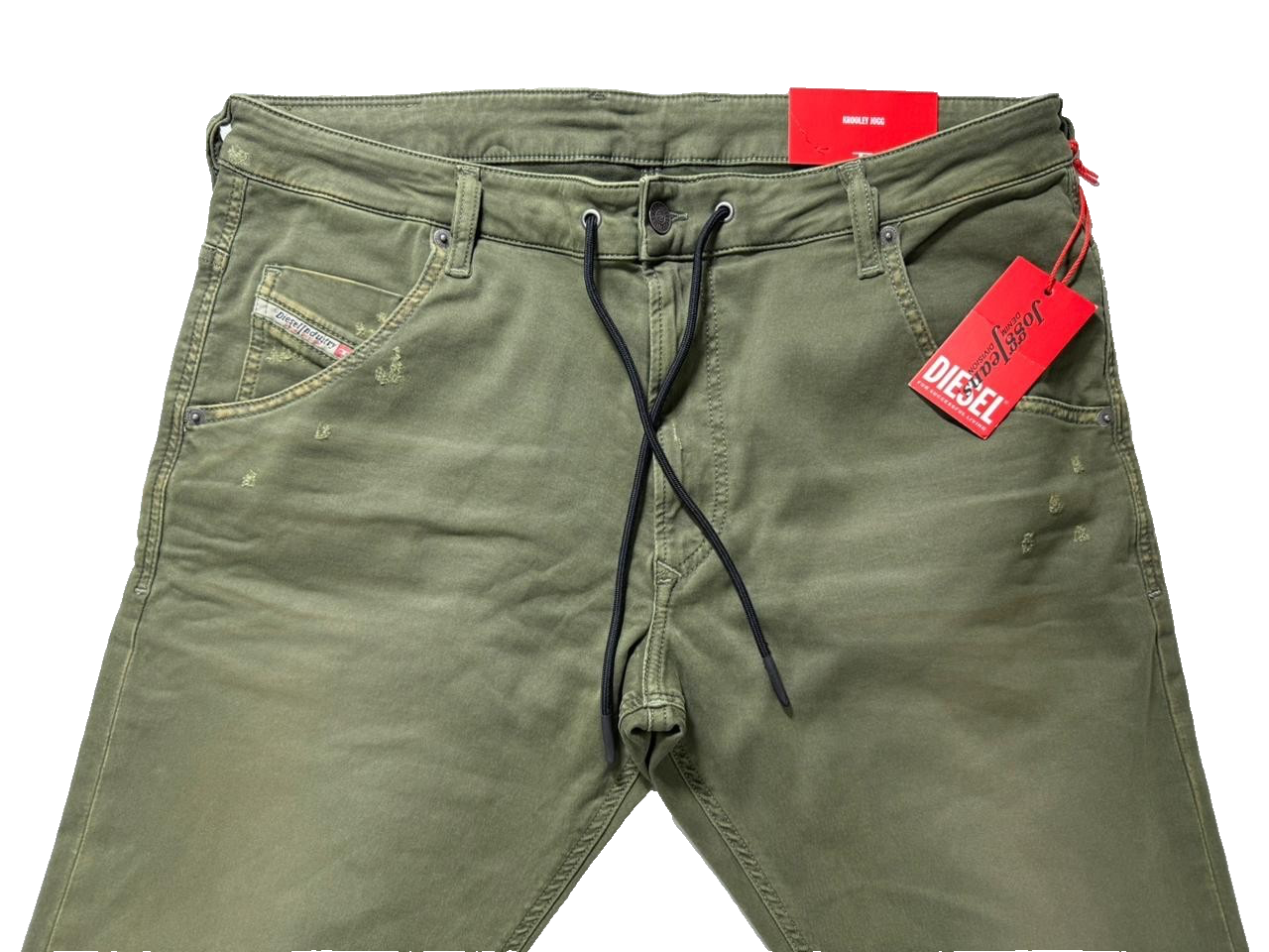 Diesel Krooley Jogg Jeans – Olive Green | Size 36 | Pre-Loved