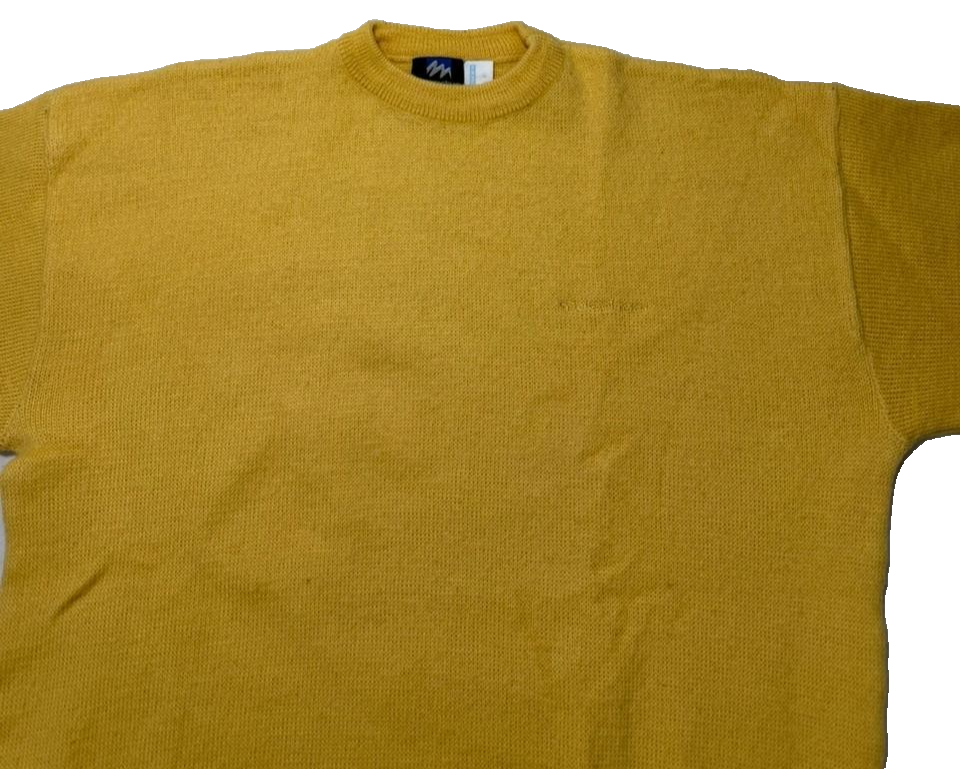 Quechua Yellow Crewneck Knit Sweater Men's Size XL