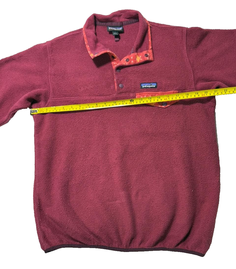 Patagonia Women's Large Synchilla Lightweight Snap-T Pullover Red Arrow Aztec