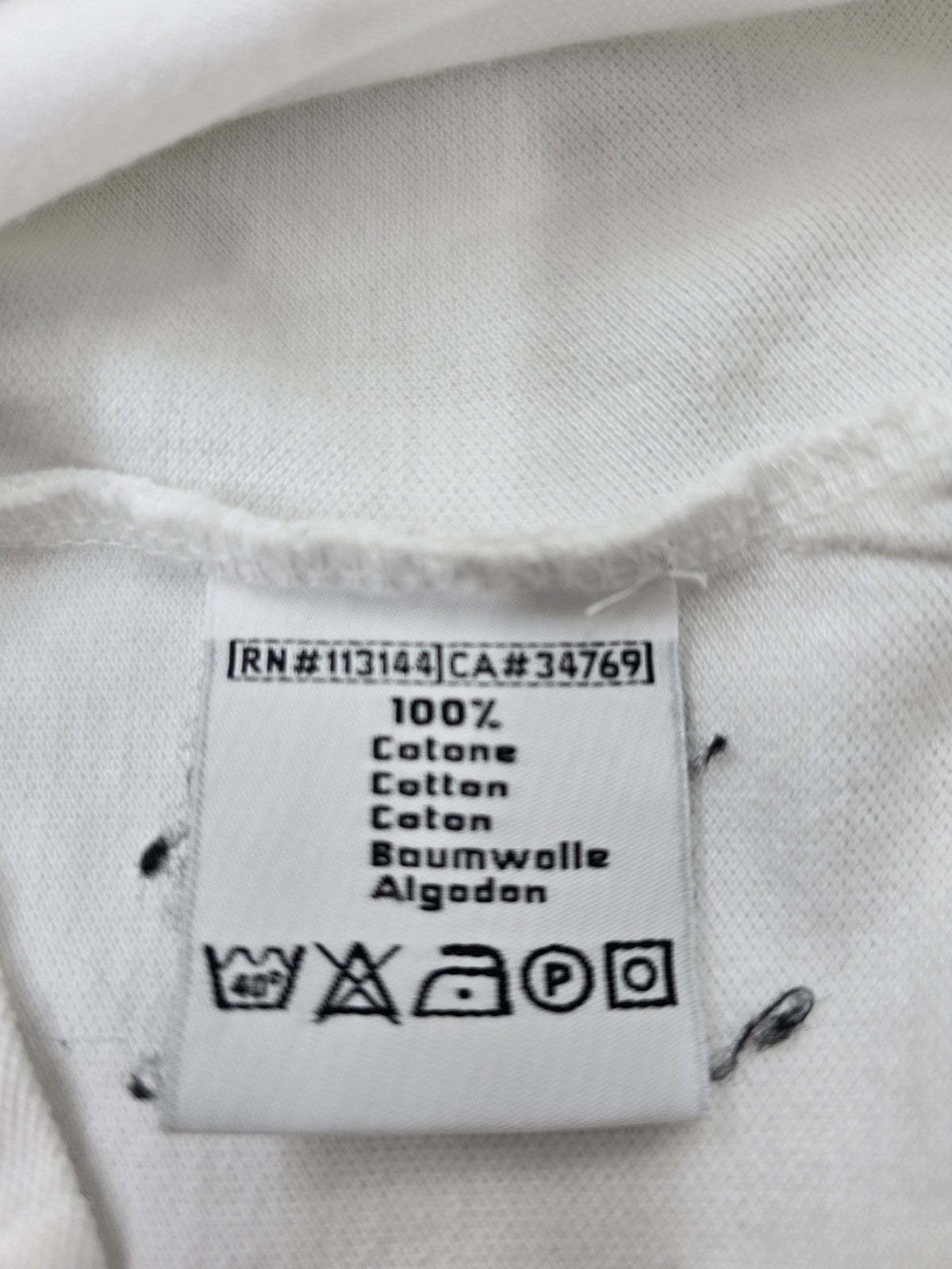 Kappa Men's White Cotton Polo Shirt Large Short Sleeve Button
