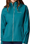 Columbia Women's Teal Waterproof Hooded Rain Jacket Long Length Size XL