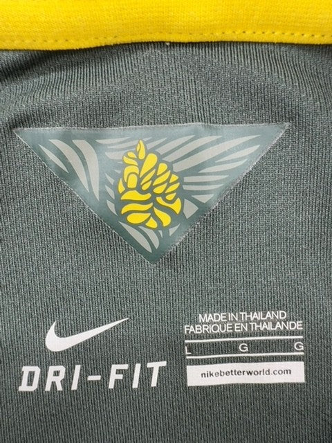 Nike Men's Grey Brazil Soccer Jersey Short Sleeve Dri-FIT Size L