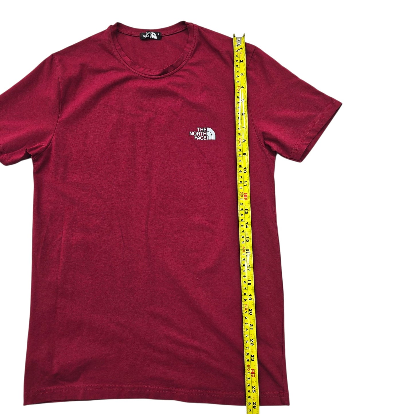 The North Face Men’s S Burgundy Logo Graphic Cotton T-Shirt