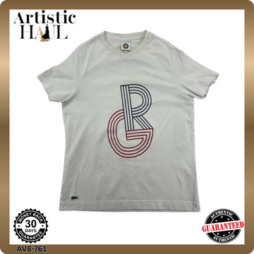 Lacoste Roland Garros White Men's Cotton T-Shirt Ultra Dry NWT