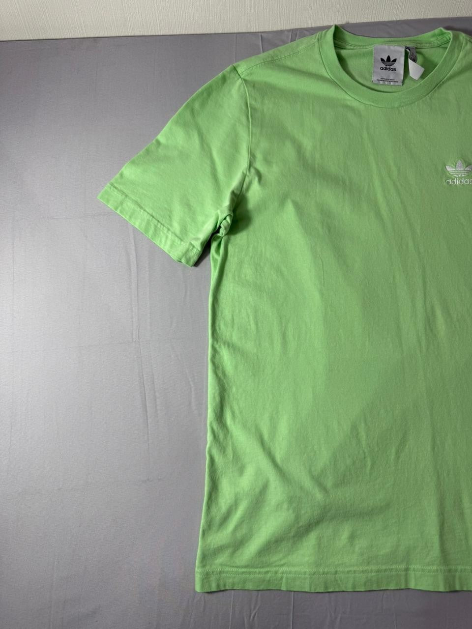 Adidas Originals Men's Green T-Shirt Trefoil Logo Short Sleeve Tee Small