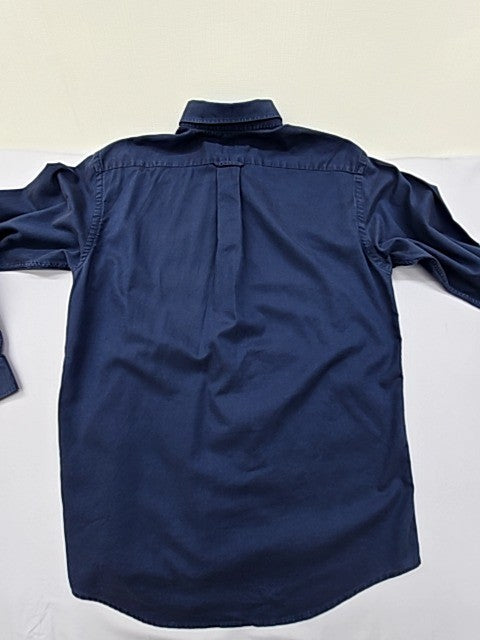 Lacoste Men's Navy Blue Slim Fit Long Sleeve Cotton Button Down M