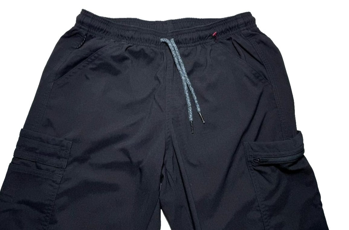 Carhartt Teens Black Cargo Work Pants Elastic Ankles Multi-Pocket Design Size S