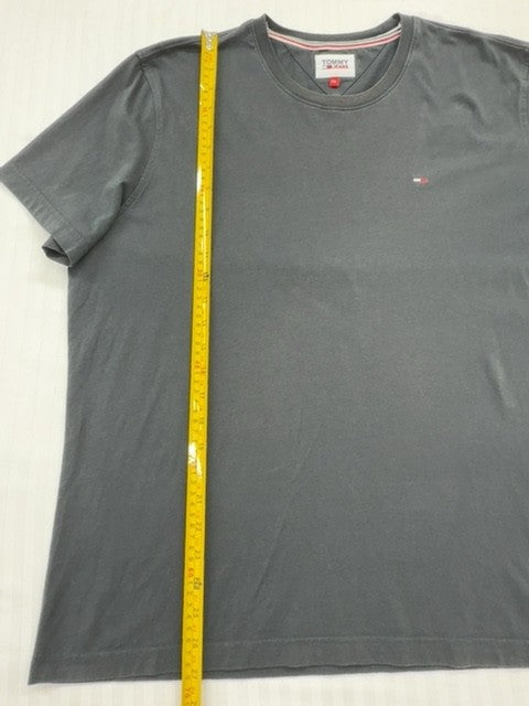 Tommy Jeans Men's Black Cotton Crew Neck T-Shirt 2XL