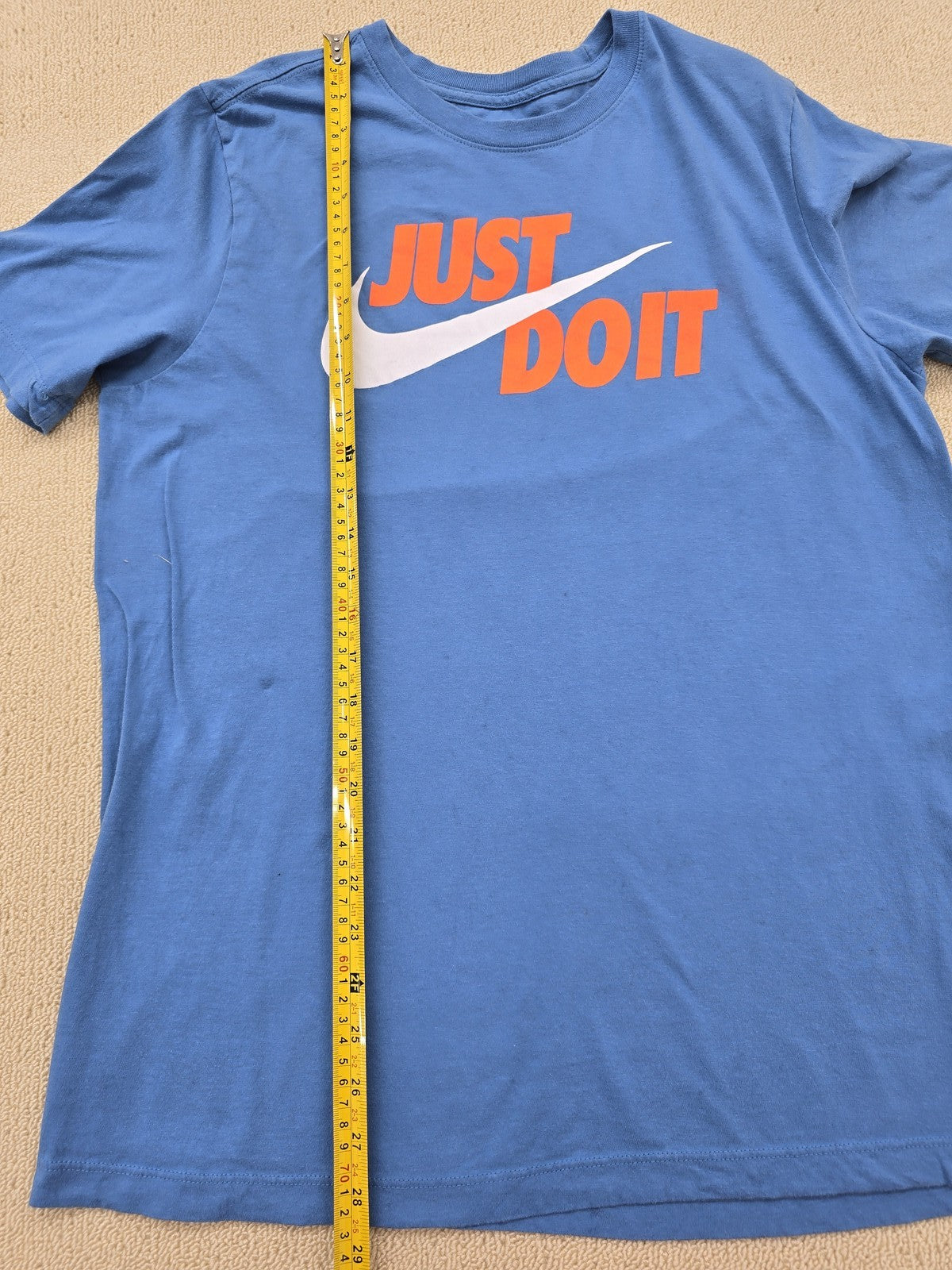 Nike Blue L Short Sleeve Crew Neck T-Shirt Unisex Adult