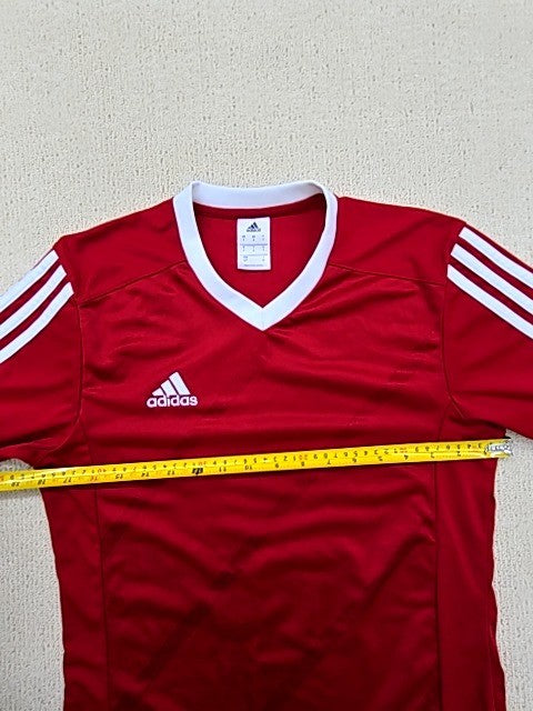Adidas Red Soccer Jersey V-Neck Short Sleeve Unisex S RN83387