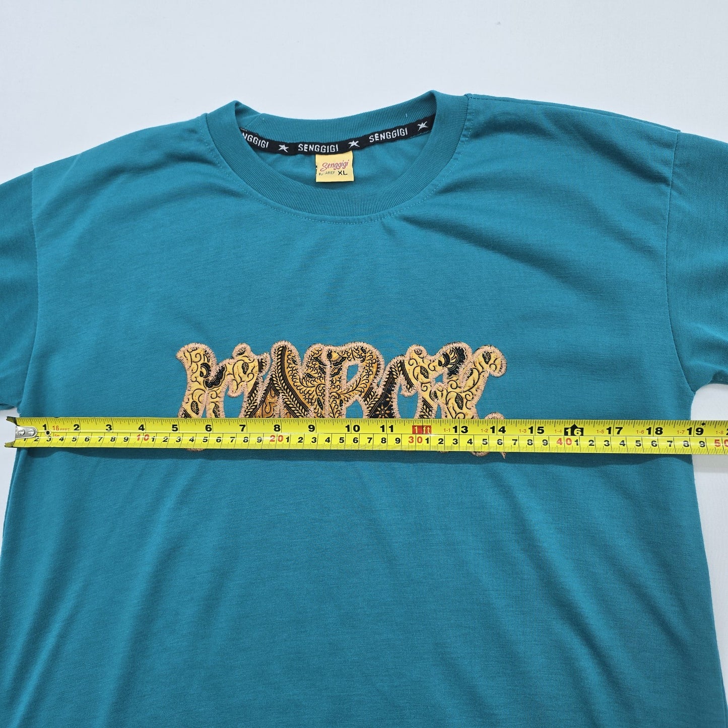 Senggigi Men Teal Graphic Print T-Shirt Size XL Regular Cotton