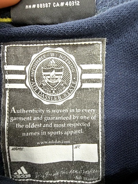 Adidas Navy Striped Golf Polo Shirt Men's Short Sleeve