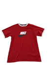 Retro Nike Men's Red T-Shirt – Size L, Short Sleeve, Crew Neck