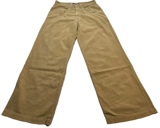 Unverified Brand Unisex Brown Pants – Size 38, Wide Leg, Embroidered