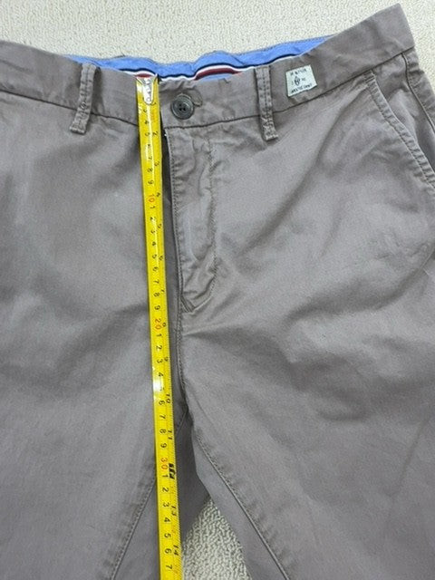 Tommy Hilfiger Men's Gray Denton Straight Chino Pants 34/32 Stretch