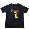 Fila Men's Black T-Shirt – Size M, Logo, Short Sleeve